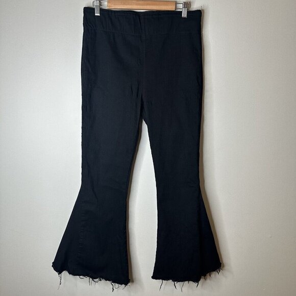 Show Me Your MuMu Denim - Show Me Your Mumu Jeans Black Womens Berkley Bells Super Flare Pull On Pants XXL